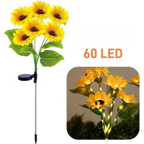 Lot de 8 lampes solaires LED d'extérieur en acier inoxydable, éclairage longue durée pour jardin, pelouse, allée, terrasse, fête de fin d'année, villa, guirlandes lumineuses tournesol-AquaForge (1/5)