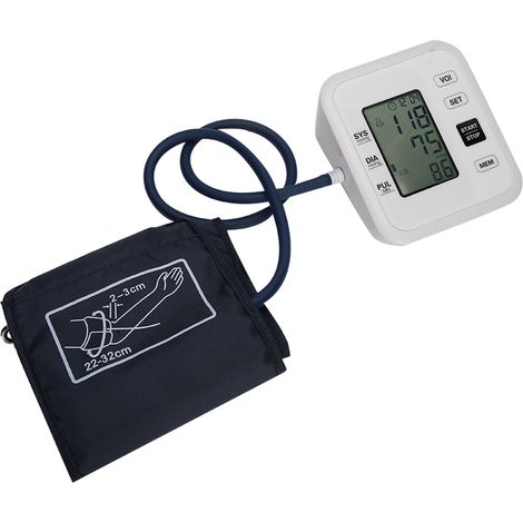 Tensiomètre numérique LCD domestique précis pour le bras, blanc avec fonction vocale (1/5)