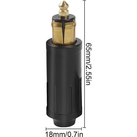 Presa accendisigari maschio DIN Plug 12v 2 pezzi Adattatore DIN Moto Automobili europee Sostituzione per accendisigari DIN Compatibile (1/4)