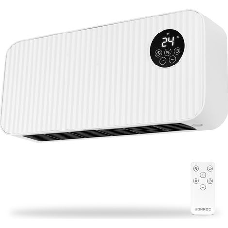 VONROC - Badheizung 2000W – Wandheizung mit WiFi – 2 Heizstufen – Touchdisplay – IP22 – Weiß (1/5)