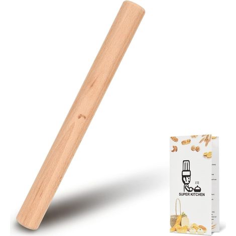 Rouleau à Pâtisserie Bois de Hêtre, Rouleau à Pâte Bois Pizza (1/5)