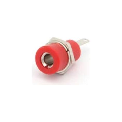HEMBRILLA 4mm CONEXIÓN POR SOLDADURA - ROJA