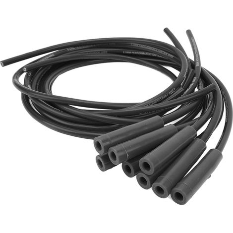 8,5-mm-Zündkabelsatz (180°) mit Staubkappen, Ersatzzündkerzen für Chevrolet V8 8-Zylinder, Schwarz, wasserdichtes Zündspulenkabel-Set (1/5)