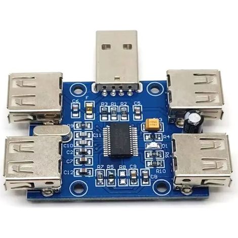 Hub USB 2.0, Controller 4, Modulo di estensione USB 6.3V-50V, 480 Mbps, Plug and Play, senza driver (1/2)