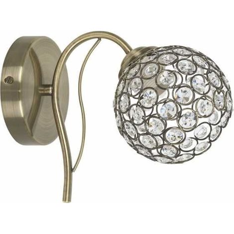Aplique de pared de cristal modelo BALBINA acabado Cuero de INTERLUSA (1/3)
