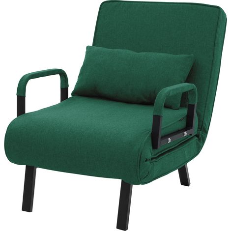ML-Design Poltrona letto, poltrona 3 in 1 con funzione letto, poltrona letto pieghevole, poltrona pieghevole con schienale regolabile, divano letto pieghevole, letto per ospiti, struttura in acciaio,  (1/5)