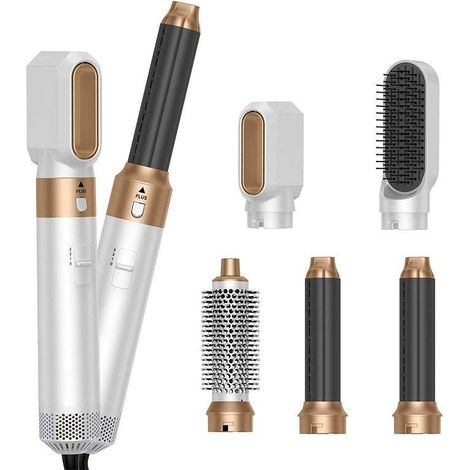 Five-in-one Hot Air Comb Set Household Straight Curling Blow Dryer Multi-function Straight Hair Comb Hair Dryer Hair Straightener (1/5)