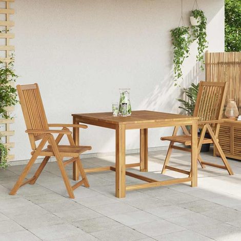 Maison Exclusive - Sedie pieghevoli, 2 pezzi, in legno massello di acacia marrone (1/5)