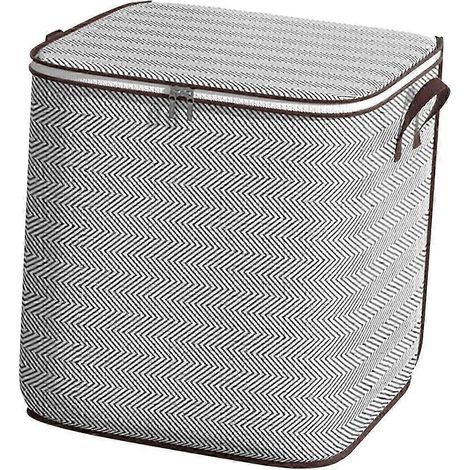 Boîte de rangement pour vêtements, organisateur de placard avec fermeture éclair, rangement pour couettes, draps, articles de toilette, gain de place, portable et empilable, rangement pour oreillers-1