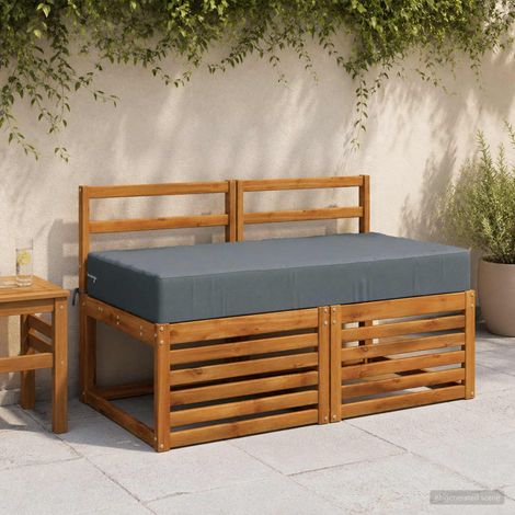vidaXL Almohada para el asiento SOEST 100% Poliéster Azul (1/5)
