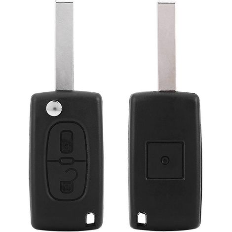 2-Tasten-Autoschlüssel mit Fernbedienung ID46 433MHz mit ungeschliffenem Schlüsselbart für Peugeot 207 307 308 407 807