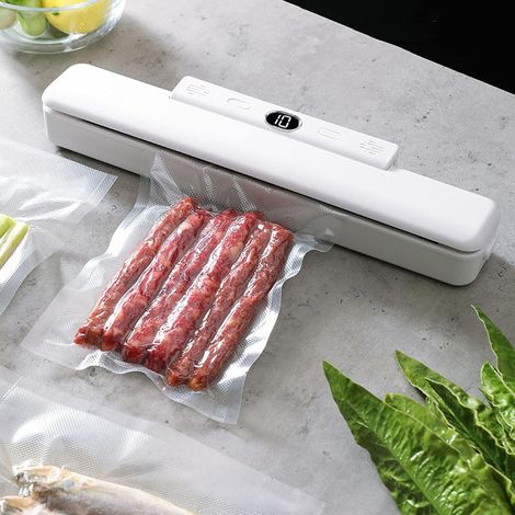 Machine de mise sous vide automatique universelle et simple à un bouton, adaptée aux cuisines domestiques, livrée avec 10 sacs de mise sous vide. (1/5)