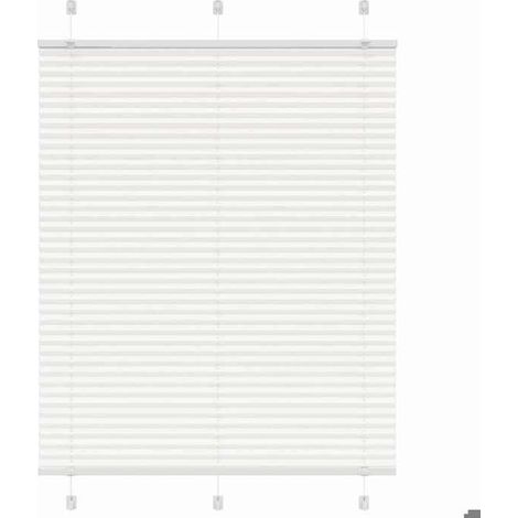 4015485 Store plissé blanc 110x100cm largeur du tissu 109,4cm polyester (1/5)