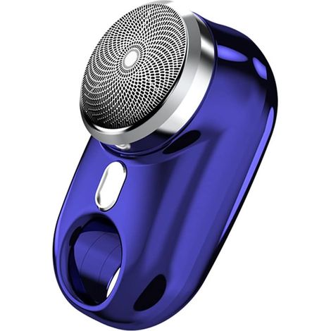 1 ensemble de rasoir électrique avec lampe d'ambiance et écran LED, sans douleur, sans , couteaux à barbe pour homme, voyage, bleu (1/5)
