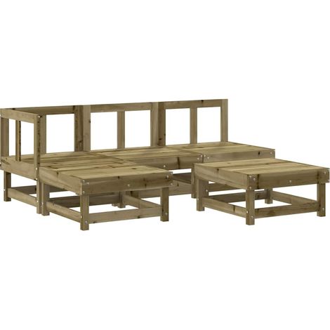 Maison Exclusive - Salon de jardin 5 pcs bois de pin imprégné (1/5)