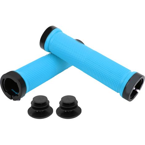Paar rutschfeste Schnellspann-Fahrradgriffe für Mountainbikes und Hybridräder (Blau) (1/5)