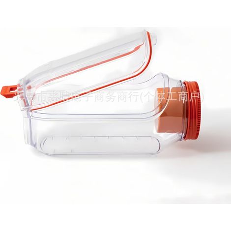 New Creative Salad Pod Orange Plastic Salad Storage Container, Portable Kitchen Salad Bowl - Orange Salad Jar - 19109cm