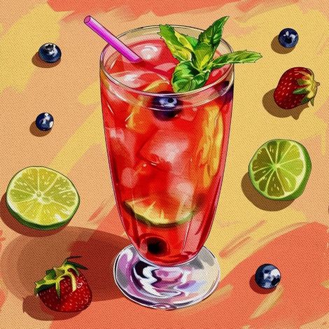 Outdoor Dekostoffe Oxford - Motiv Cocktail DX8835 (1/5)