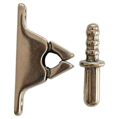Pince-serre-porte avec gâche en laiton poli