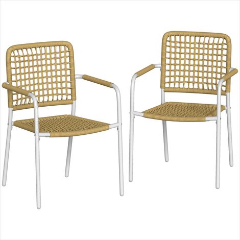 Banc de salle à manger 2 Chaises de Jardin Empilables Résine (1/5)