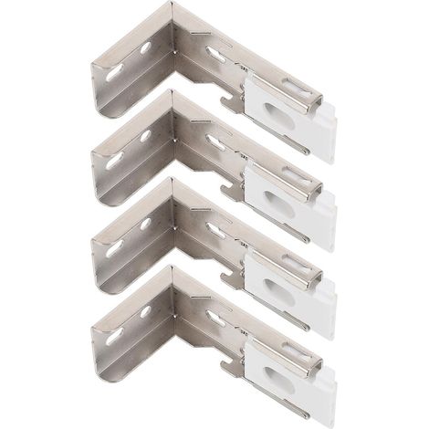 Support de fixation supérieur ou latéral en 4 pièces pour l'installation rails stores romains à par (1/5)