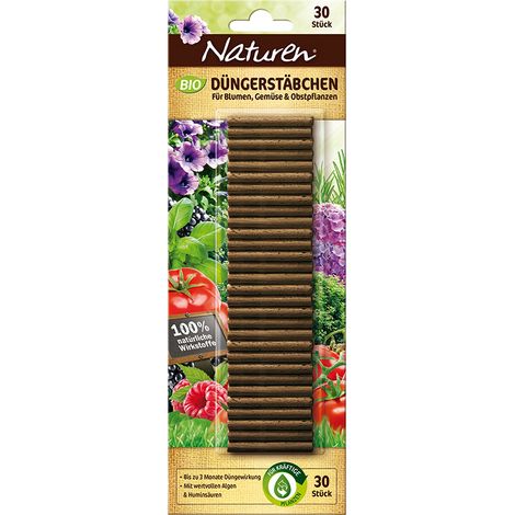 SUBSTRAL® Naturen® BIO Düngerstäbchen für Blumen Gemüse & Obstpflanzen - 30 Stäbchen (1/2)