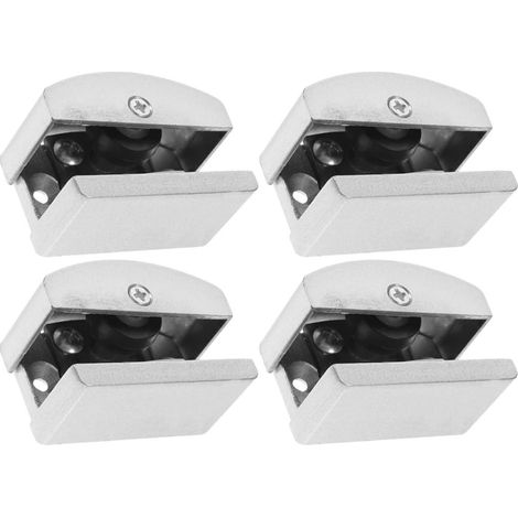 Glasschiebetür Führung Unten und Gummipuffer 4 Stück aus Aluminiumlegierung mit Einstellbarer Bre... (1/5)
