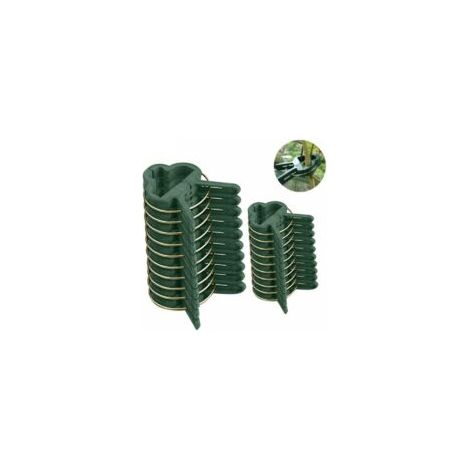 60 Pflanzenbinder für Tomatenpflanzen, 4 cm/6 cm lange Ranken, Grün - Crezuo (1/4)