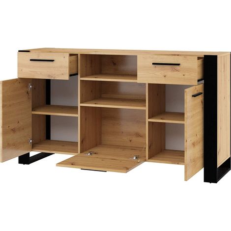 Mobile credenza nuka cm 155 x 45 x 87h colore rovere rustico - Bim Forniture (1/6)
