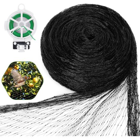 1 Kit Filet Anti Oiseaux, 4x20m Mailles Fines, Fil Jardin 20m, Protection Plantes Et Bassin