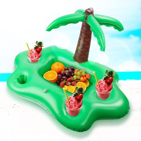 Inflatable Cup Holder,Inflatable Pool Toys,Pool Bar Table,Inflatable Pool Cup Holder,Floating Pool Cup Holder,Float Party Pool for Beach and Pool Parties (1/5)