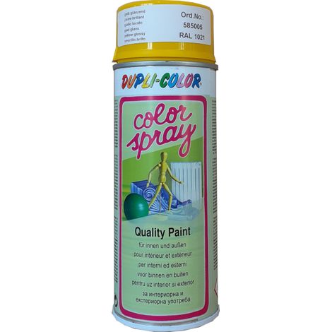 DUPLI-COLOR Kunstharzlackspray, rapsgelb glänzend, 400 ml