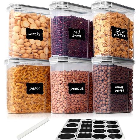 Vorratsdosen Set 2.5L luftdicht BPA-frei Kunststoff mit 24 Etiketten für Küche (1/5)