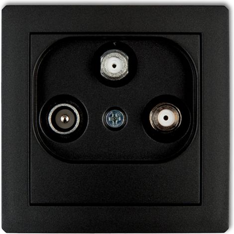 Presa antenna Deco con 2 uscite SAT + TV, colore nero opaco, modello 12DGSN.