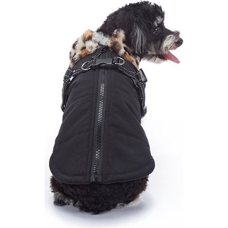 Cappotto invernale caldo per cani - Cappotto invernale caldo foderato in lana, riflettente e impermeabile, adatto a cani di piccola e grande taglia, cappotto antivento per esterni, con apertura per gu (1/5)