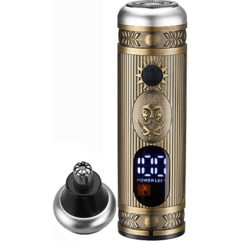 Miniafeitadora eléctrica multifuncional para hombres con pantalla LCD, recortadora de vello nasal portátil. (1/5)
