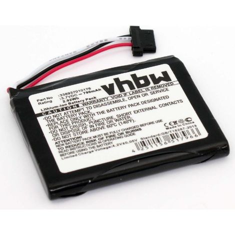 vhbw 1x batteria sostituisce Pioneer 827304, 338937010176 per navigatore GPS (790mAh, 3,7V, Li-Ion)