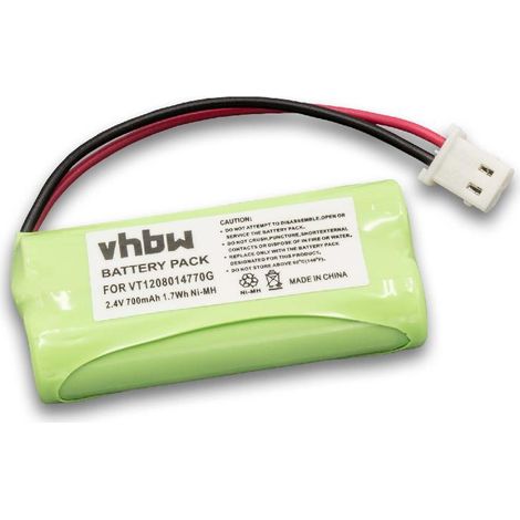 vhbw Battery Replacement for Motorola VT1208014770G for Baby Monitor, Babyphone (700mAh, 2.4 V, NiMH)