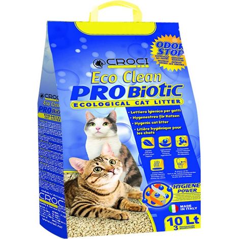 Lettiera Eco Clean Probiotic agglomerante 5 confezioni da 10 litri