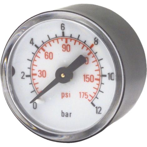 ELMAG Druckmanometer 0-16 bar, Ø 50 mm, Ø 1/4 Außengewinde hinten, 1 Stk. Packung - SB (1/2)