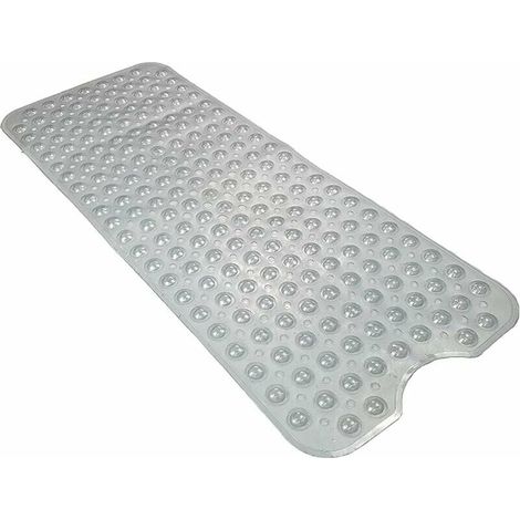 Tapis De Bain Anti-dérapant - 100 x 40 cm - PVC Écologique - Trous D’évacuation - Ventouses Renforcées - Pour Baignoire Et Carrelage (1/5)