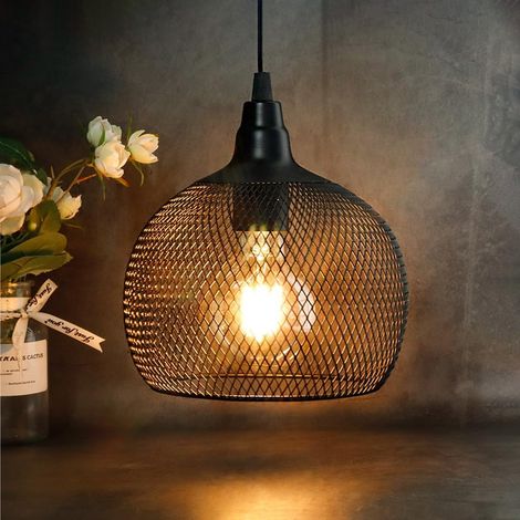 Lampe Suspendue Noire Alimentée Par Batterie lanterne à Suspension Décorative à Cage en Métal Avec Minuterie de 6 Heures pour Chambre à Coucher Fêtes de Jardin Patio Intérieur Extérieur (1/5)