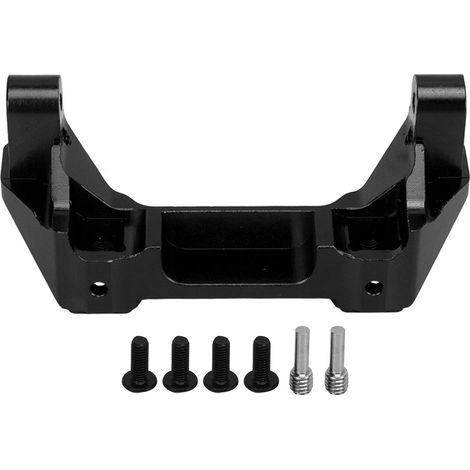 Pare-chocs arrière en alliage d'aluminium pour voiture RC Crawler, pièce de pont d'essieu anti-collision, base noire (1/5)