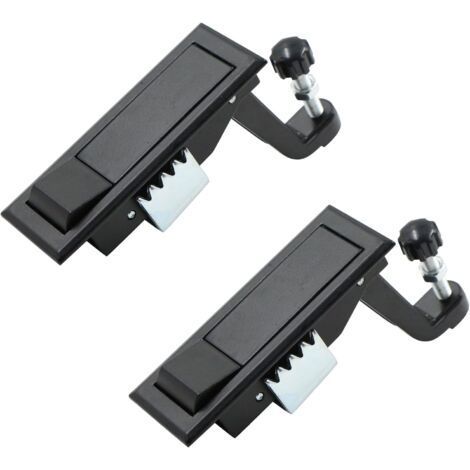 2Pcs Serrure Porte D'Armoire Bouton Poussoir - éLectrique Plat Armoire Meubles PoignéE Meuble Tiroirs Verrouillables Tiroir Camping Caravane Camping-Car Yacht Navire Bateau Noir (1/5)