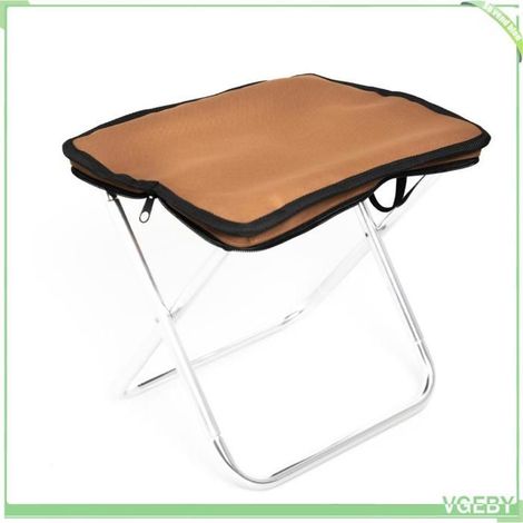 Tabouret pliant - FAFEICY - Portable - Portable et léger - Alliage d'aluminium - Vert kaki/argent (1/5)