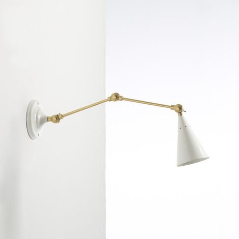 Applique 14x59x26 Métal Blanc/Bronze (1/2)