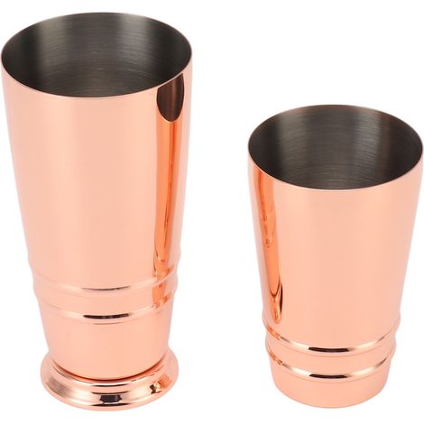 Glänzender Cocktailmixer aus Edelstahl 304 mit spülmaschinenfestem Boden, Boston Shaker für die Hausbar, Kupferfinish (1/5)