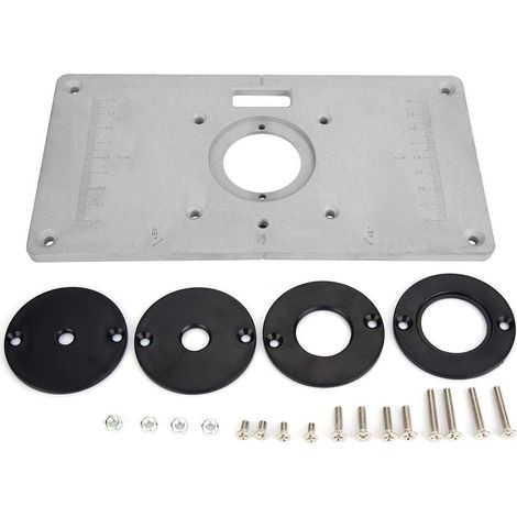 Piastra per inserti per la lavorazione del legno, tavolo per fresatura 235mmX120mmX8mm durevole per accessori per seghe forare e installare qualsiasi (1/5)