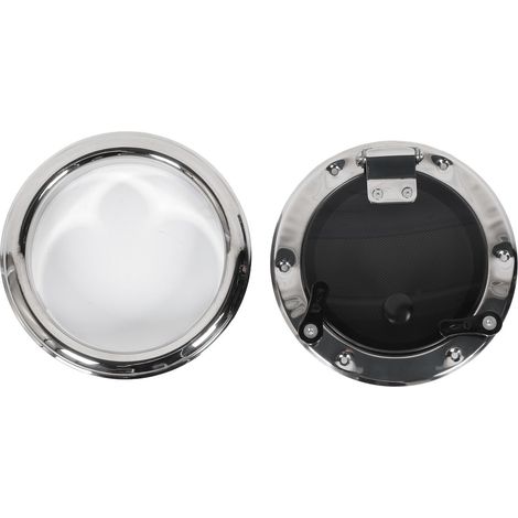 Fenêtre de hublot de bateau de 200mm, filet de protection ouvert interne à 180 degrés, verre trempé résistant aux UV, étanche pour Yacht marin (1/5)