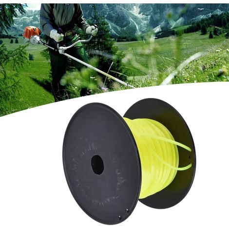Geeignet für Husqvarna, Ryobi, Echo, Stihl und andere Freischneider mit 3 mm Vierkant-Schneidfaden. Gelbe Spule, 50 Meter. (1/5)